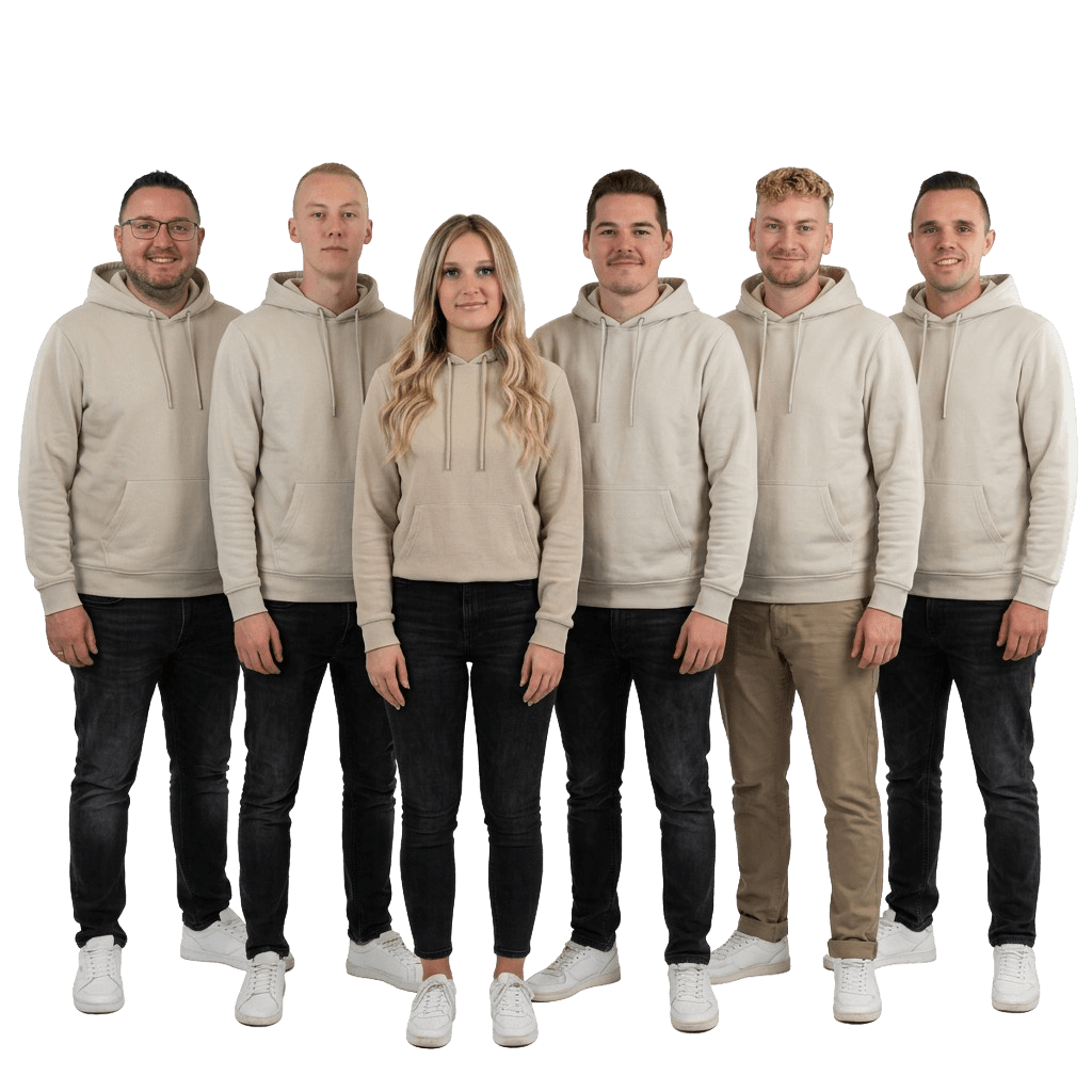 Das freigestellte Team von aushang-digital.de